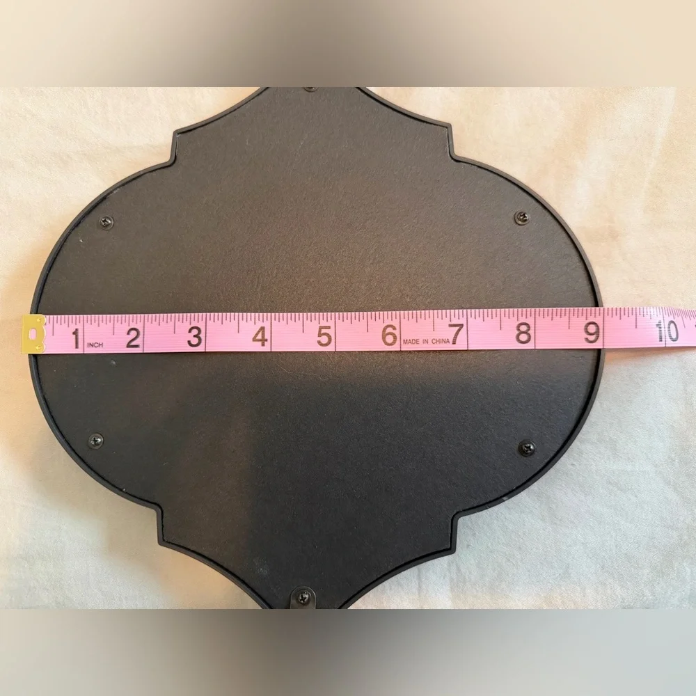 Black Lightweight Plastic Framed Mirror Set of 6